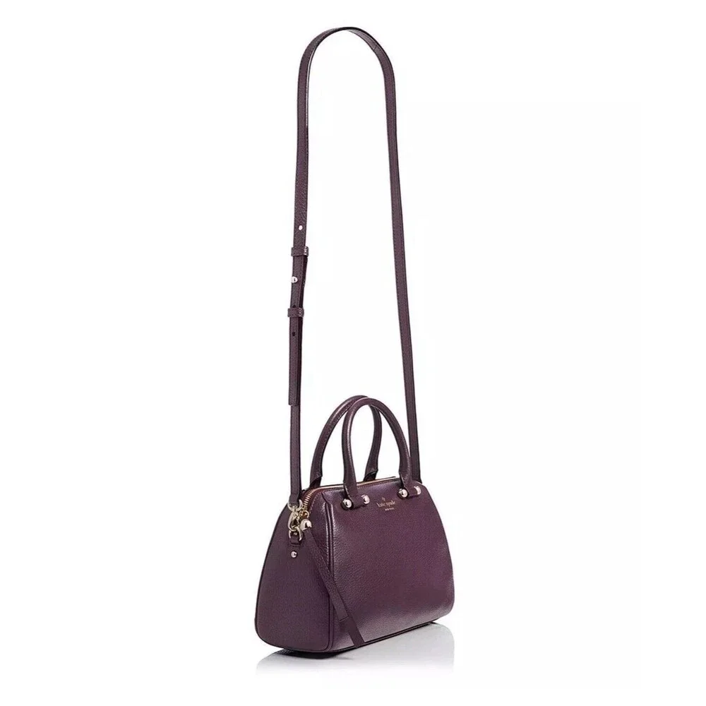 Kate Spade Charles Street Mini Brantley Leather Bag Wallet Purple Soft Aubergine